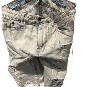 American Eagle Outfitters Light Denim Distressed Shorts